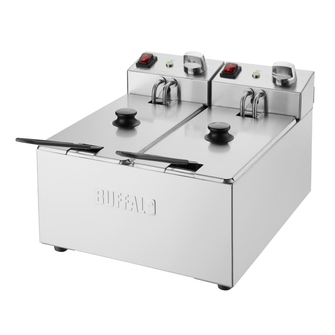 Buffalo Twin Tank Twin Basket 2x3Ltr Countertop Fryer 2x2kW