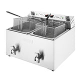 Buffalo Countertop Electric Fryer with Timer 2x8Ltr
