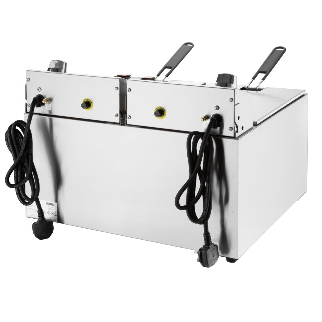 Buffalo Countertop Electric Fryer with Timer 2x8Ltr