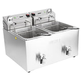 Buffalo Countertop Electric Fryer with Timer 2x8Ltr