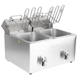 Buffalo Countertop Electric Fryer with Timer 2x8Ltr