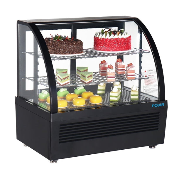 Polar C-Series Countertop Display Fridge Black 100Ltr