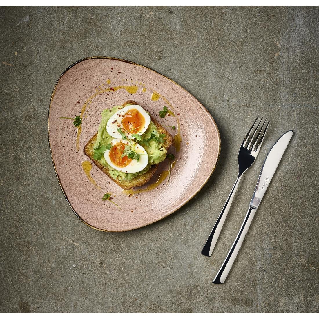 Churchill Stonecast Raw Terracotta Lotus Plates 229mm (12 Pack)