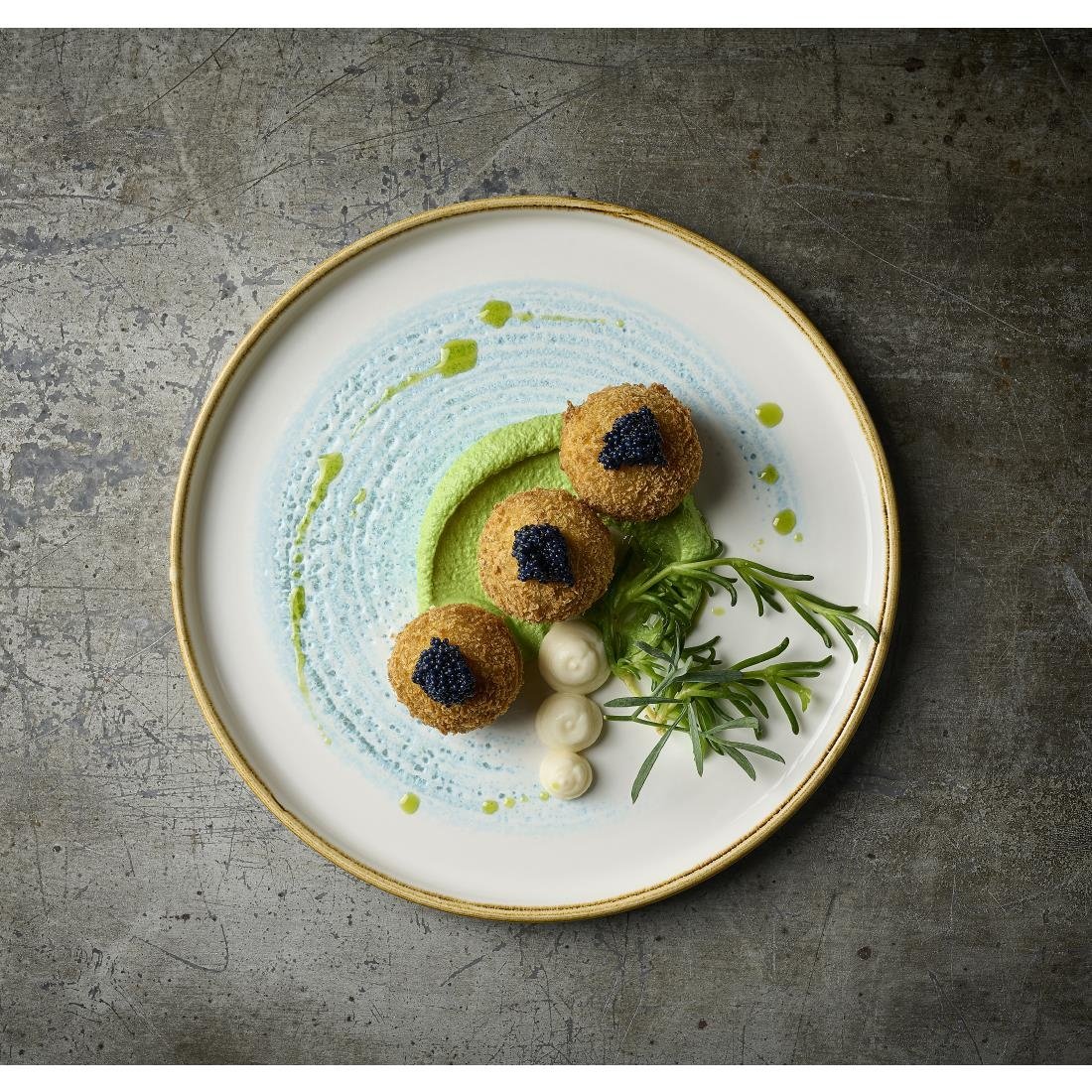 Churchill Homespun Accents Walled Plates Aquamarine 260mm (6 Pack)