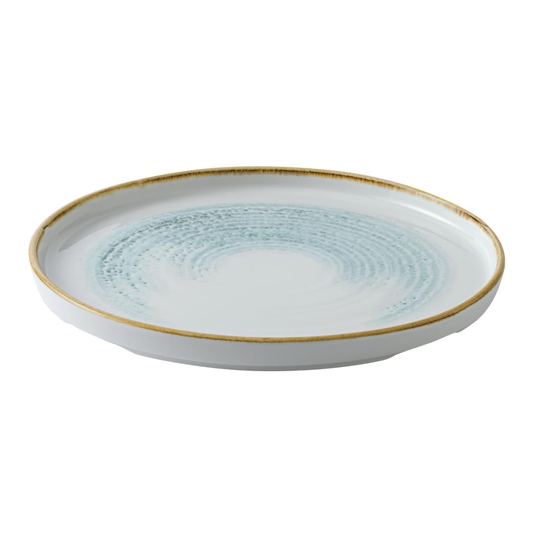 Churchill Homespun Accents Walled Plates Aquamarine 260mm (6 Pack)