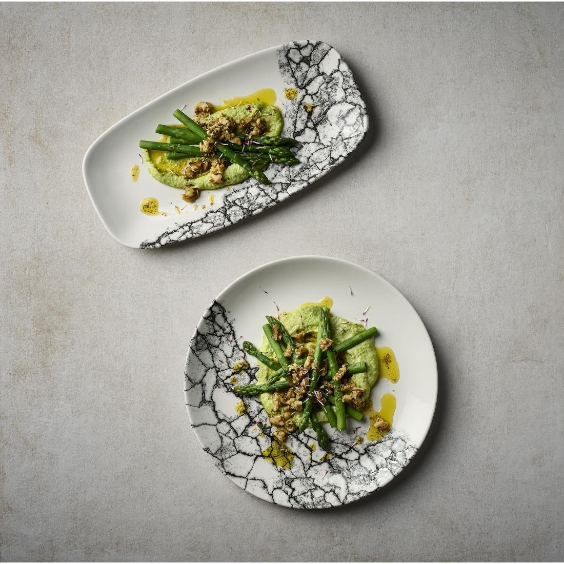 Churchill Kintsugi Accents Evolve Coupe Plates Quartz Black 260mm (12 Pack)