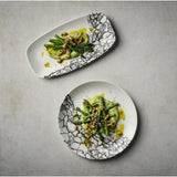 Churchill Kintsugi Accents Chefs Oblong Plates Quartz Black 355x189mm (6 Pack)