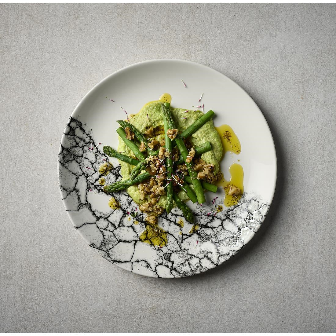 Churchill Kintsugi Accents Quartz Black Evolve Coupe Plates 220mm (12 Pack)