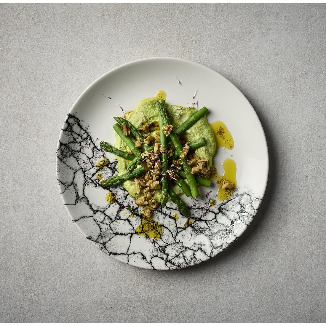 Churchill Kintsugi Accents Evolve Coupe Plates Quartz Black 260mm (12 Pack)