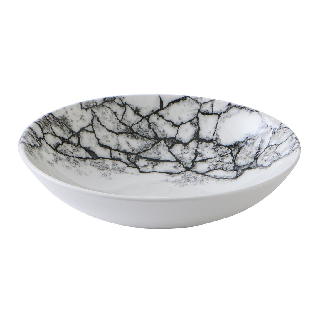 Churchill Kintsugi Accents Evolve Coupe Bowls Quartz Black 182mm (12 Pack)