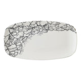 Churchill Kintsugi Accents Chefs Oblong Plates Quartz Black 355x189mm (6 Pack)