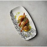 Churchill Kintsugi Accents Chefs Oblong Plates Quartz Black 298x153mm (12 Pack)