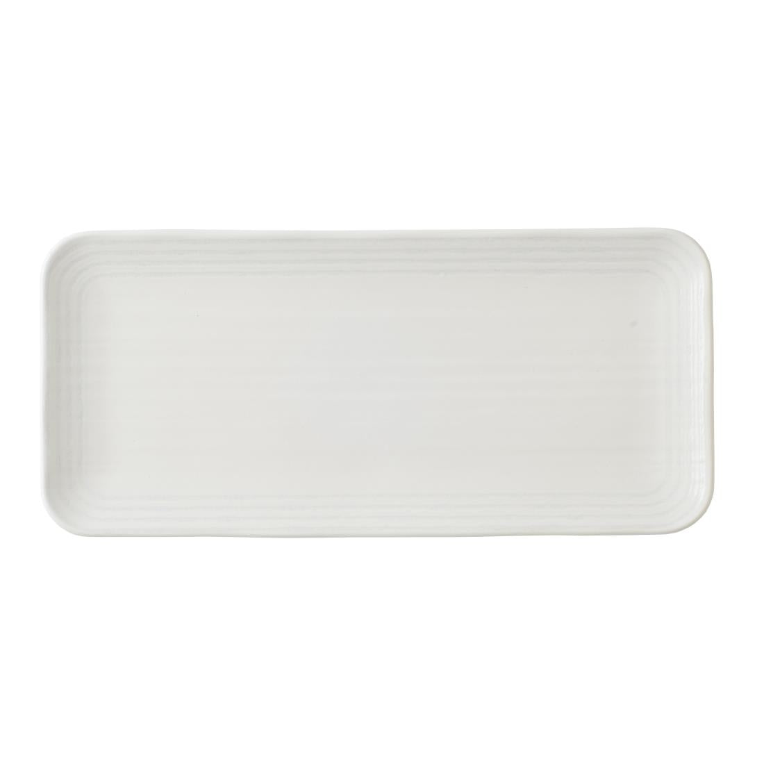 Dudson Harvest Norse White Organic Coupe Rect Platter 350 x 159mm (6 Pack)
