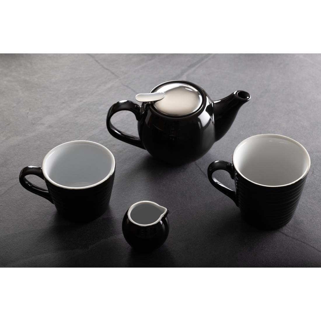 Olympia Cafe Coffee Cup Black - 230ml 8fl oz (12 Pack)