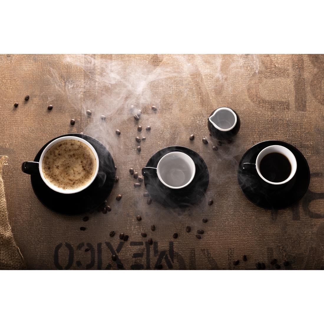 Olympia Cafe Coffee Cup Black - 230ml 8fl oz (12 Pack)