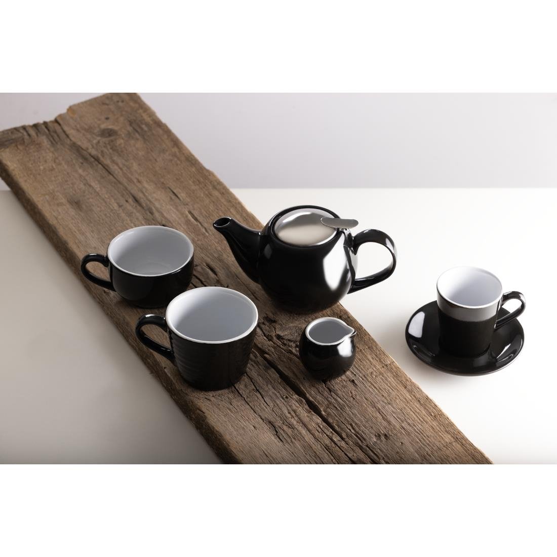 Olympia Cafe Espresso Cups Black 100ml (12 Pack)