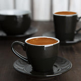 Olympia Cafe Espresso Cups Black 100ml (12 Pack)