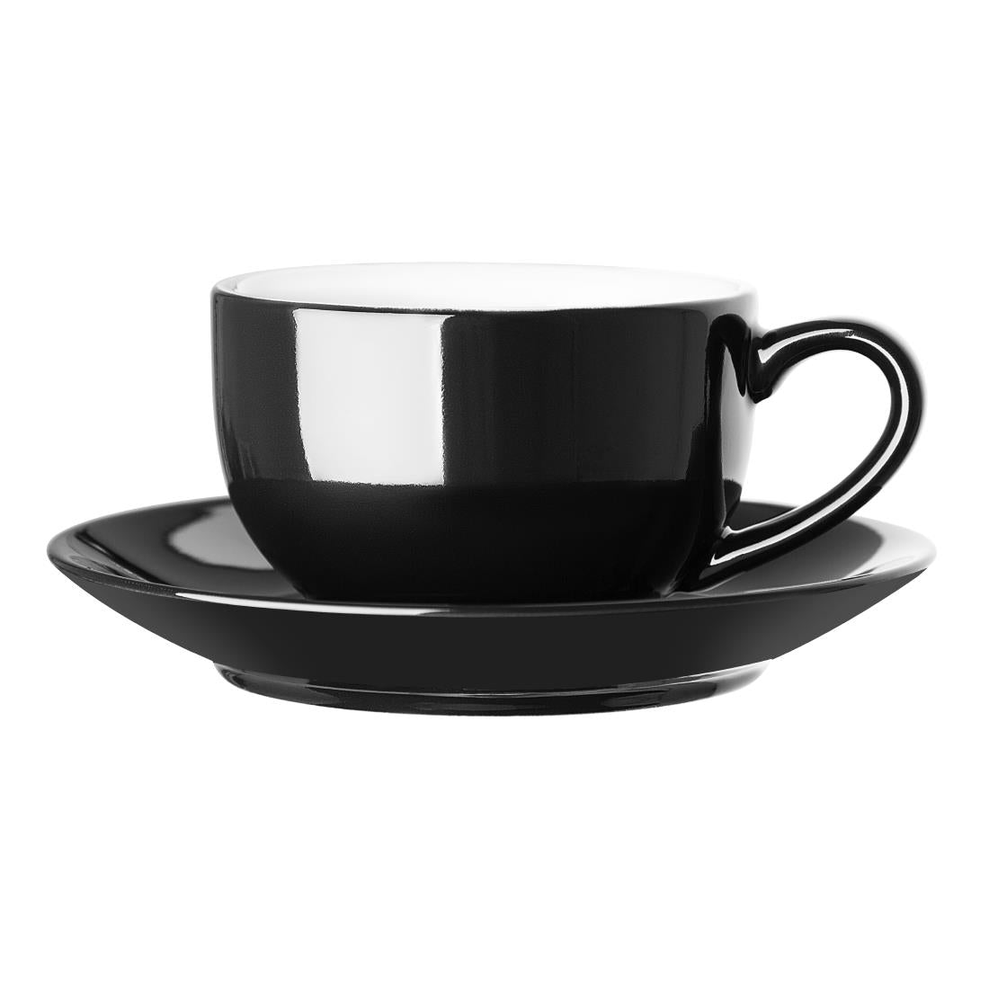 Olympia Cafe Coffee Cup Black - 230ml 8fl oz (12 Pack)