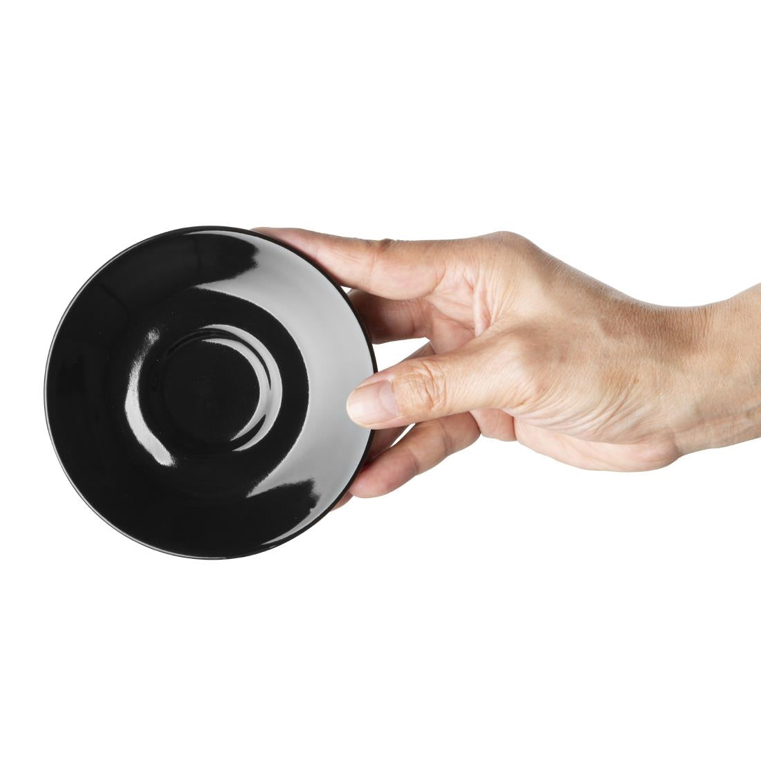 Olympia Cafe Espresso Saucers Black 116mm (12 Pack)