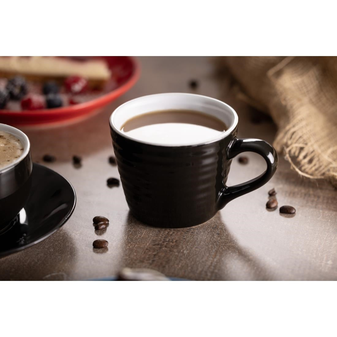 Olympia Cafe Aroma Mug Black - 230ml (6 Pack)