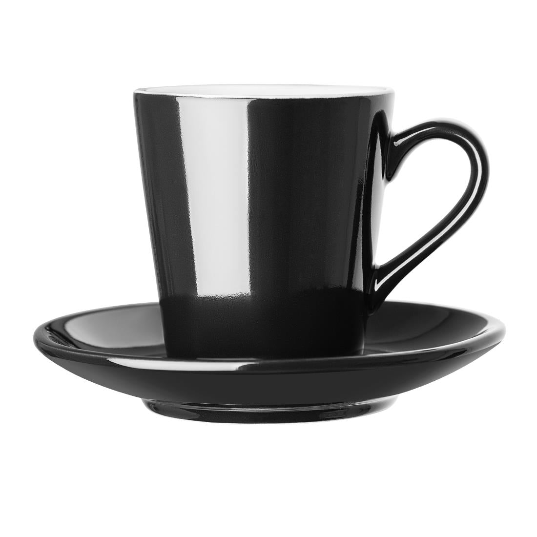 Olympia Cafe Flat White Cups Black 170ml (12 Pack)