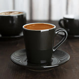 Olympia Cafe Flat White Cups Black 170ml (12 Pack)