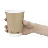Fiesta Compostable Coffee Cups Double Wall 340ml (25 Pack)