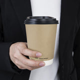 Fiesta Compostable Coffee Cups Double Wall 340ml (25 Pack)