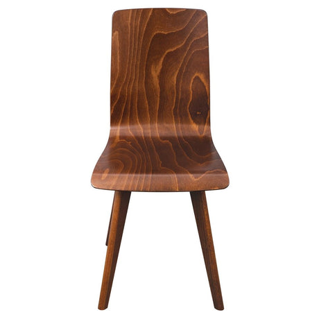 Fameg Wooden Flow Bentwood Walnut Side Chairs (2 pack)