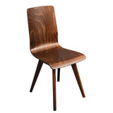 Fameg Wooden Flow Bentwood Walnut Side Chairs (2 pack)