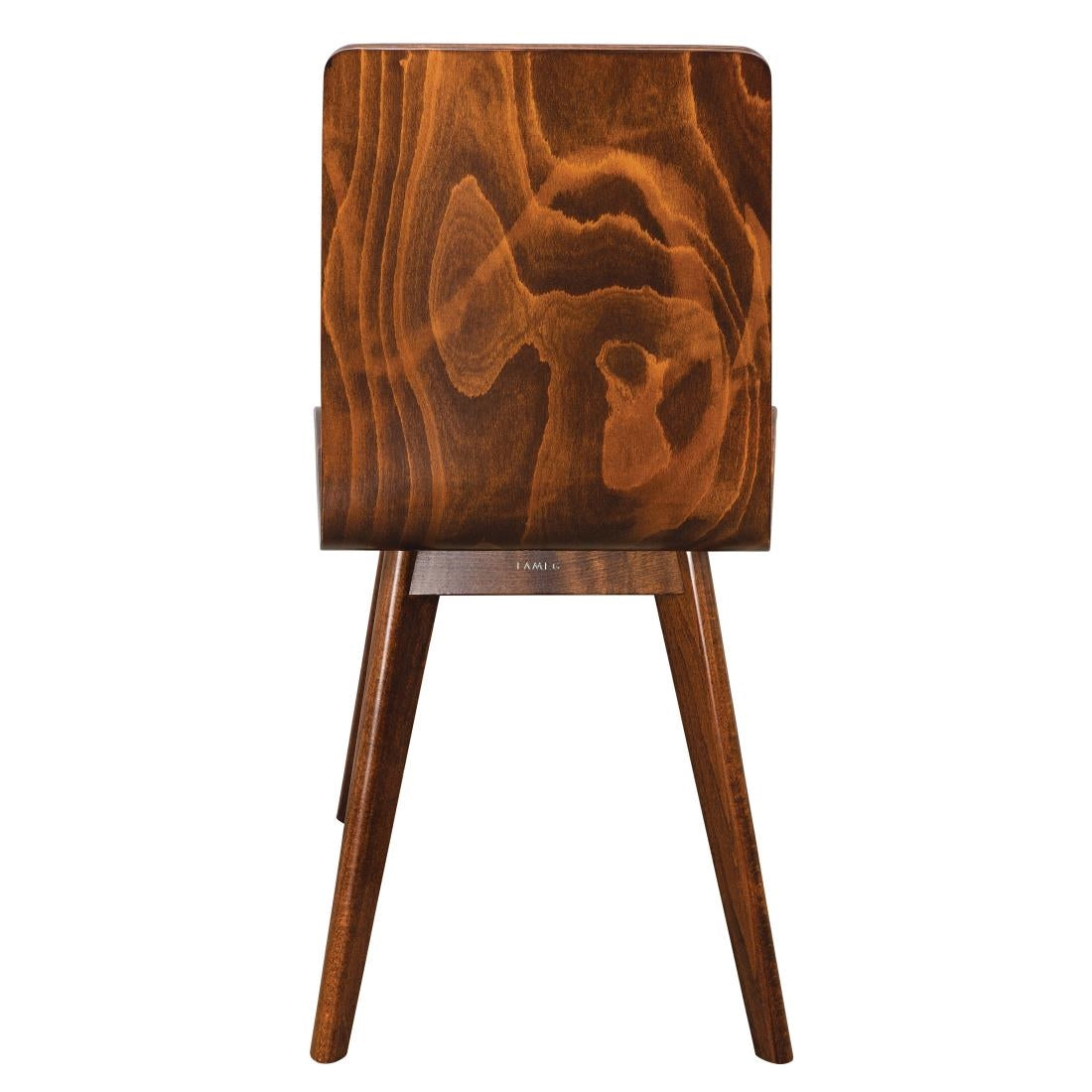 Fameg Wooden Flow Bentwood Walnut Side Chairs (2 pack)