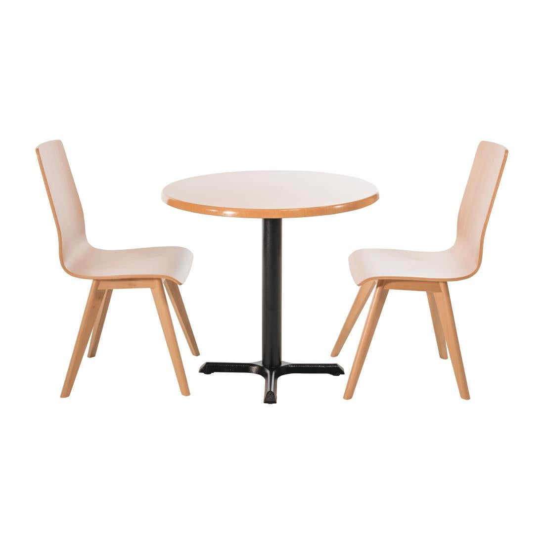 Fameg Wooden Flow Bentwood Beech Side Chairs (2 Pack)