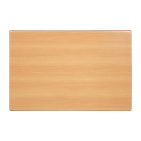 Bolero Pre-drilled Rectangular Tabletop Beech Effect