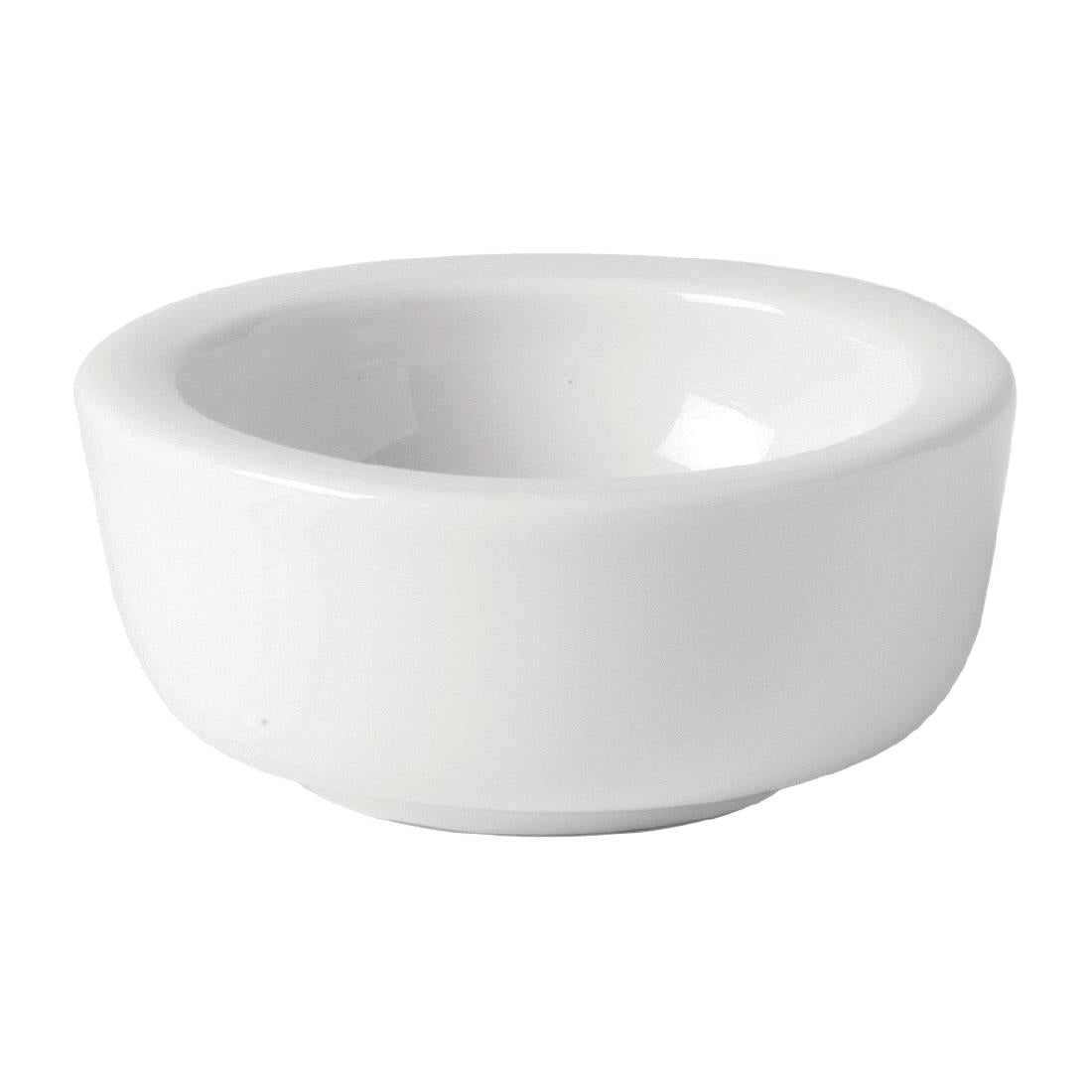 Utopia Titan Butter Dishes White 65mm (6 Pack)