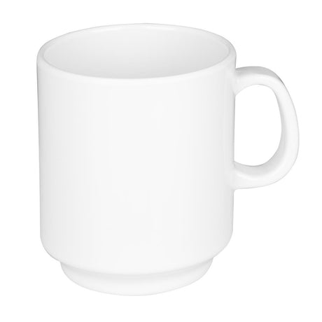 Olympia Kristallon Melamine Mugs White 340ml 12oz (6 Pack)