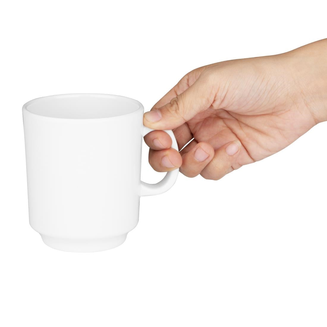 Olympia Kristallon Melamine Mugs White 340ml 12oz (6 Pack)