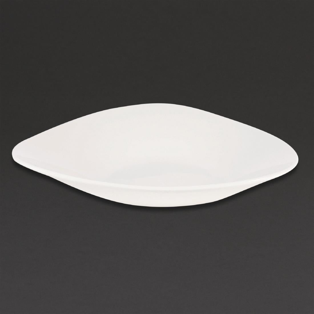 Churchill Lotus Triangular Shallow Bowls White 278mm (12 Pack)