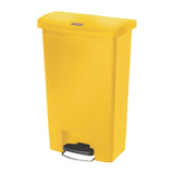 Rubbermaid Slim Jim Front Step-On Pedal Bin 50Ltr - Yellow