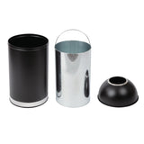 Bolero Bullet Bin with Open Top Lid Black 40Ltr