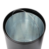 Bolero Bullet Bin with Open Top Lid Black 40Ltr