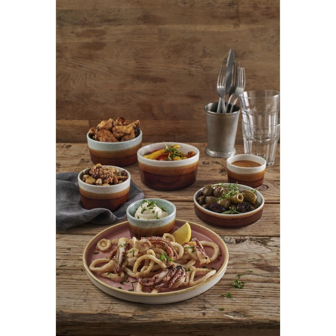 Siena Nourish Straight Sided Small Bowls Barley White 8oz (12 Pack)