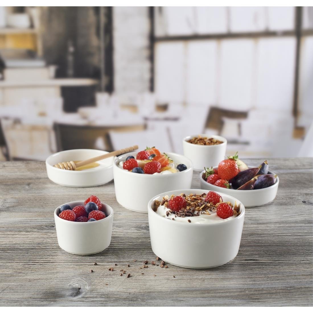 Churchill Super Vitrified Nourish Straight Sided Dip Pots White 75mm (12 Pack)