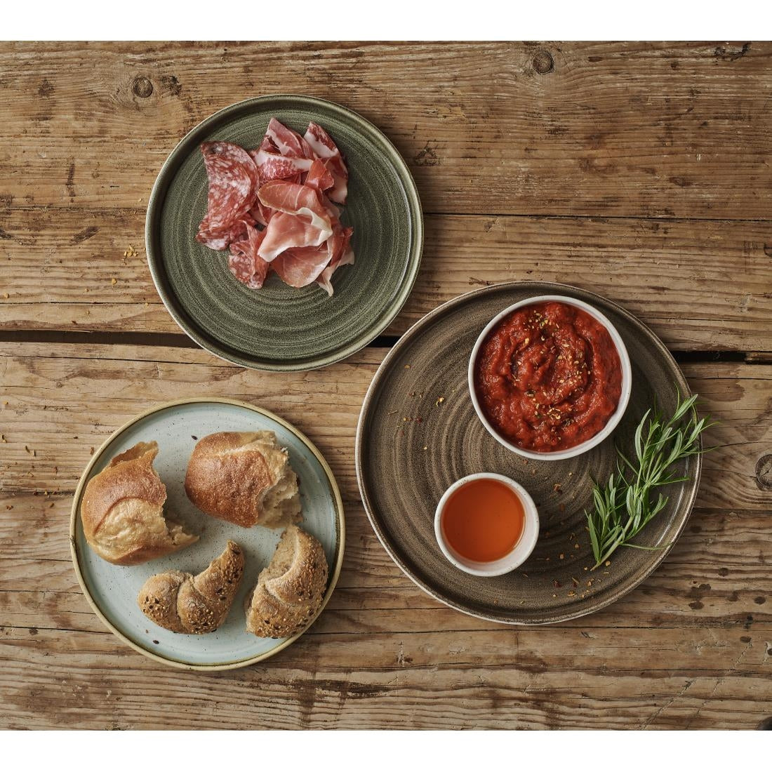 Churchill Stonecast Walled Plates Duck Egg 220mm (6 Pack)