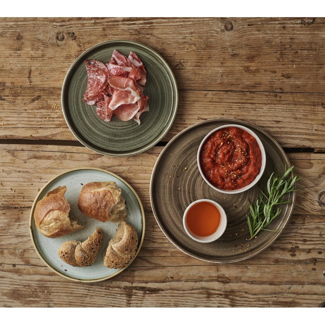 Stonecast Peppercorn Grey Walled Plates 10 3/4 " (6 Pack)