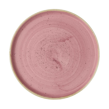 Churchill Stonecast Walled Plates Pink 220mm (6 Pack)