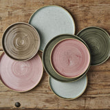 Churchill Stonecast Walled Plates Pink 220mm (6 Pack)