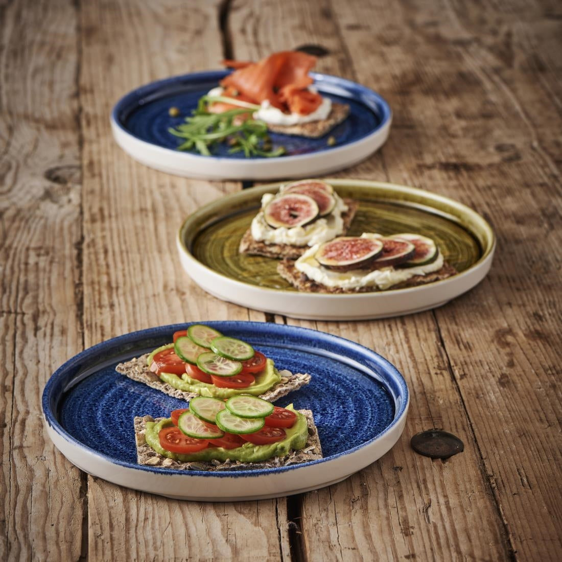 Churchill Stonecast Plume Walled Plates Green 260mm (6 Pack)