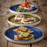 Churchill Stonecast Plume Walled Plates Ultramarine 220mm (6 Pack)