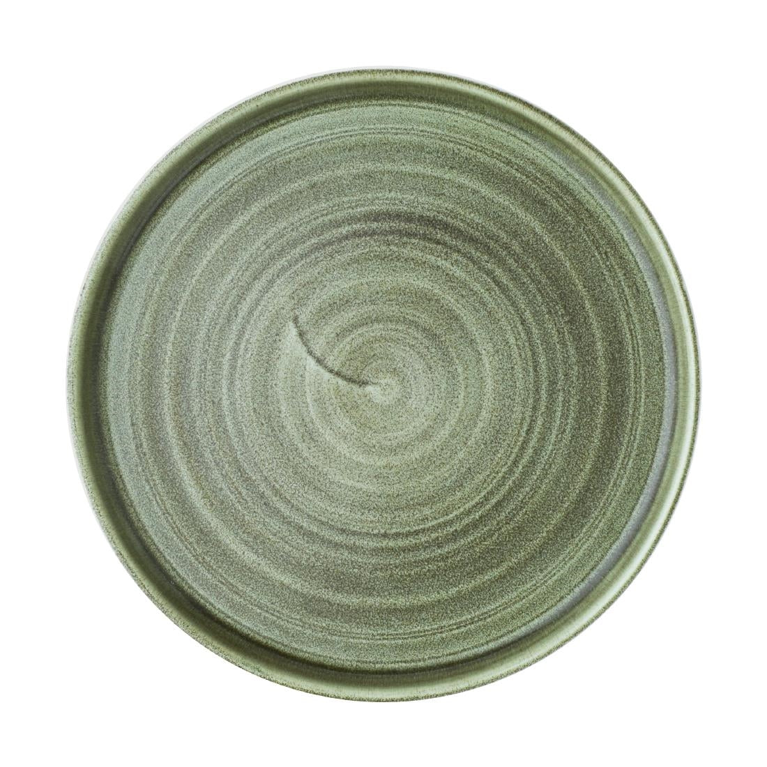 Churchill Stonecast Patina Walled Plates Burnished Green 220mm (6 Pack)
