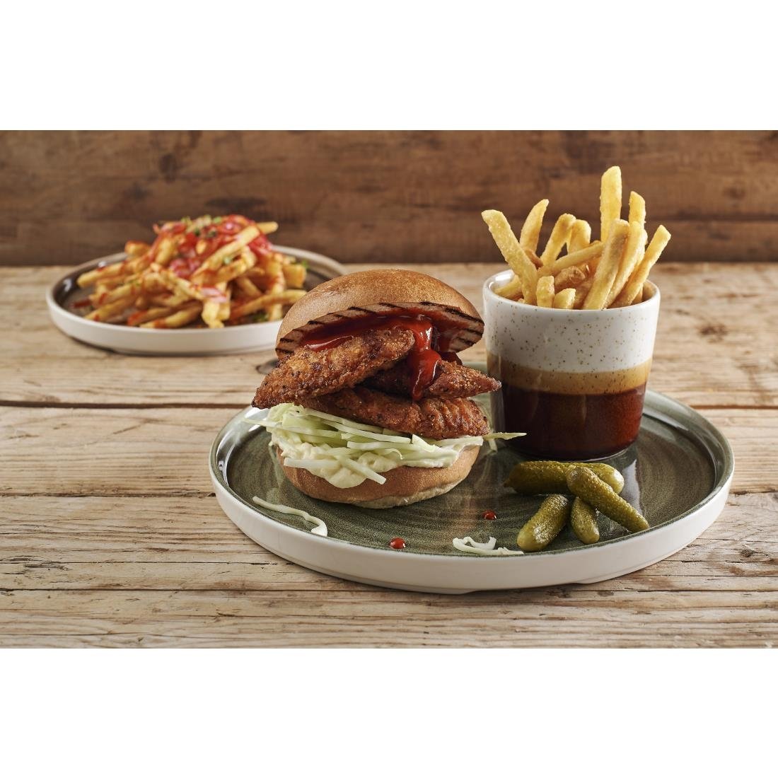 Churchill Stonecast Patina Walled Plates Burnished Green 260mm (6 Pack)